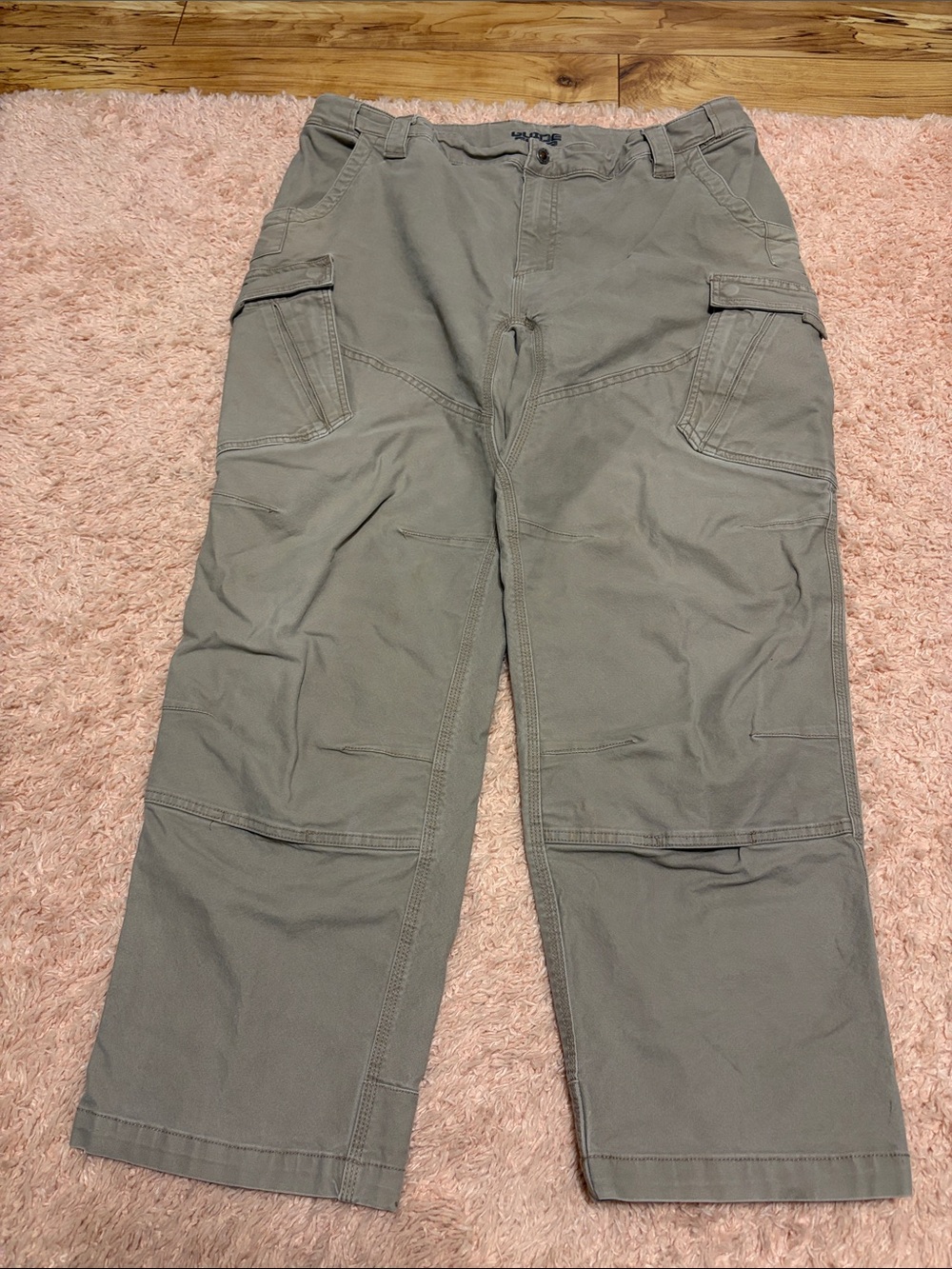 Guide Gear Men’s Outdoor Cargo Canvas Work Pants Olive Tan Size 42x32